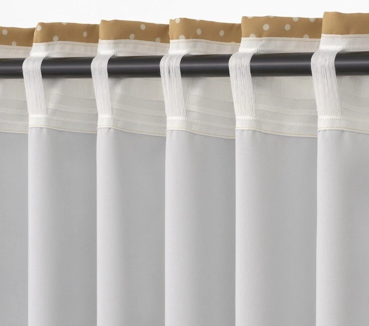 Ikea PRAKTRÖLLIKA Cortinas 2 Paneles (1 Par) Beige Punteado 57" x 98" 145 x 250cm Foto 3 de 4