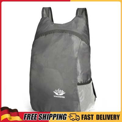 Foldable Backpack Outdoor Travel Waterproof Sports Hiking Daypacks (Grey)
