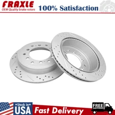 Rear Drilled Brake Rotors for 2010 2011-2021 Toyota 4Runner FJ Cruiser GX460