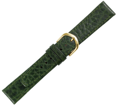 Minott Uhrenarmband Kalbsleder genarbt grün Elefantenprägung > Verlauf