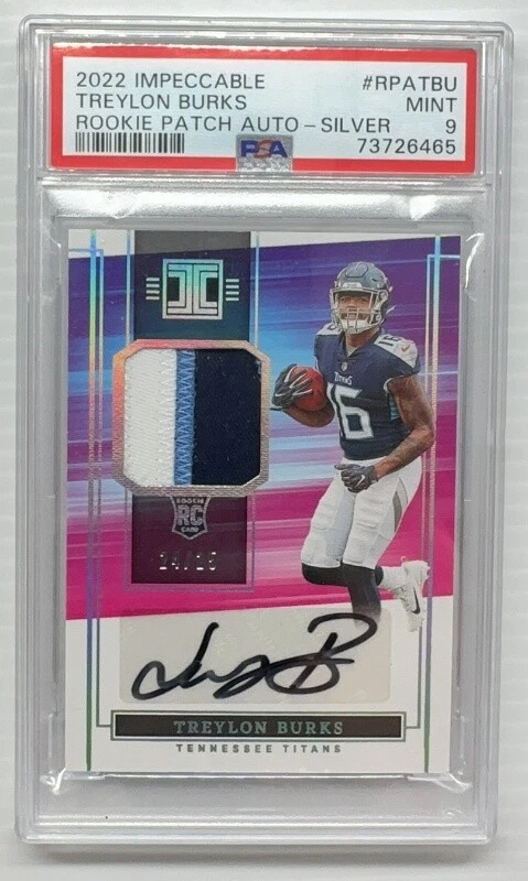 Treylon Burks Panini Impeccable Rookie Patch Autographs #RPATBU Silver