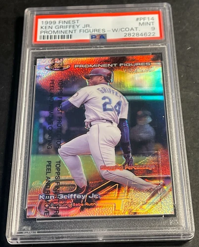 1999 KEN GRIFFEY JR. FINEST PROMINENT FIGURES REFRACTOR W/C #PF14 PSA 9 POP 9