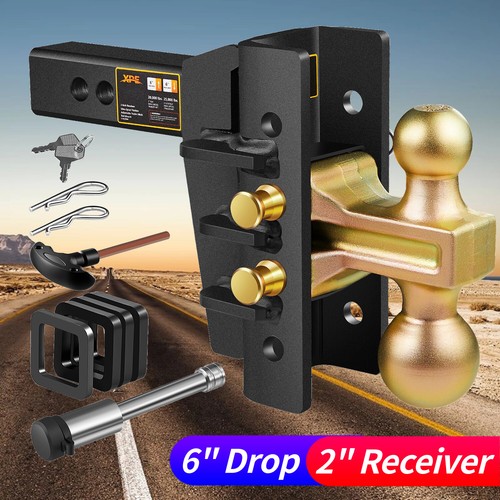 Weigh Safe 2 In. Receiver 180 Hitch With Chrome Combo Ball, 8 In. Drop - Foto 3