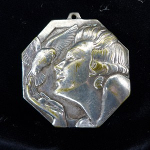 Médaille En Bronze Fraissé – Femme Art Déco/Nouveau – Verso Vierge – Ultra Rare