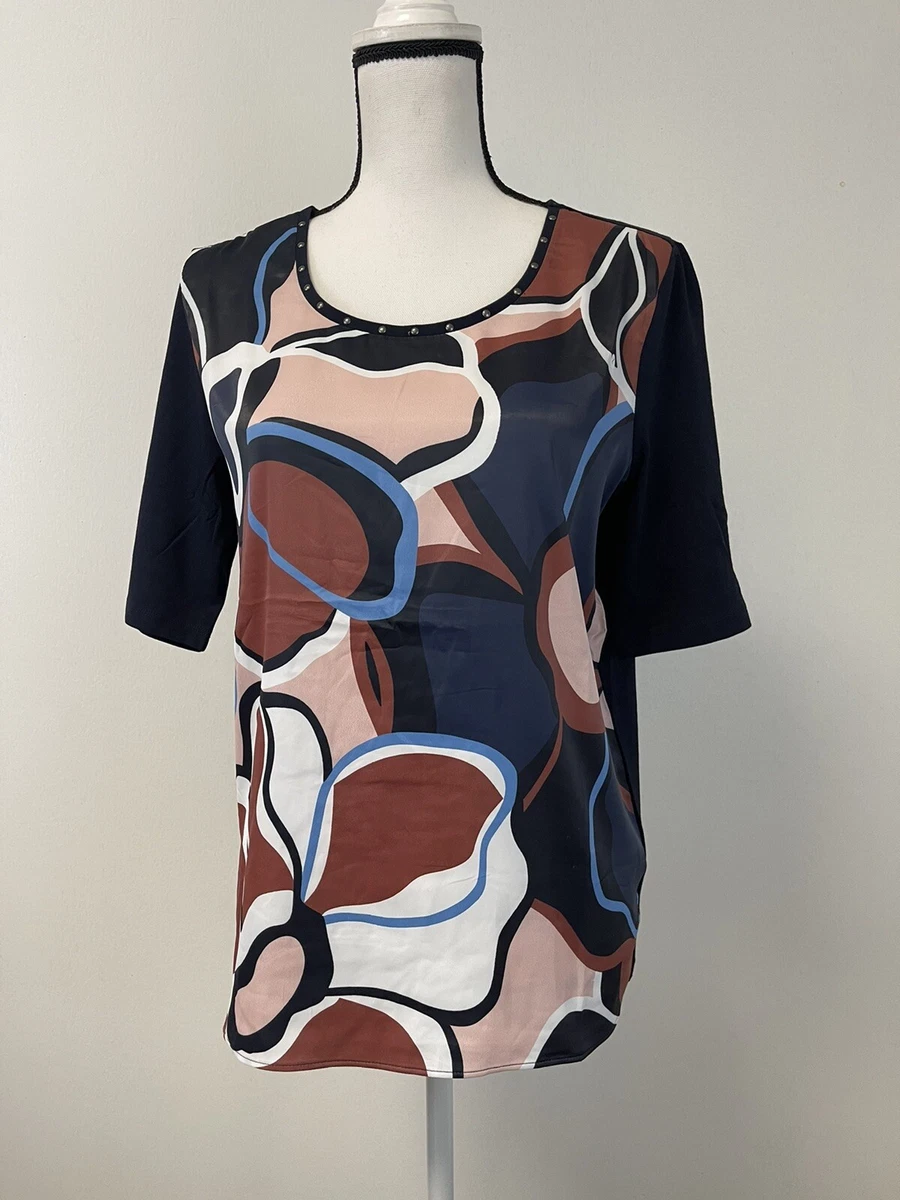 Gerry Weber T-Shirt Donna A Maniche Corte | Cotone Con Spacchi Laterali E Apertura A Costine - 2