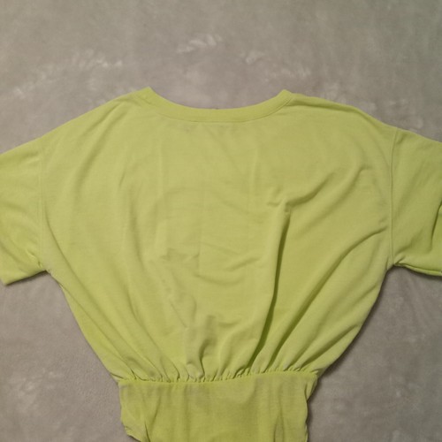 FREE PEOPLE Talla S Acogedora Niña Body Camiseta Top Verde Cuerda Carretera De Gran Tamaño.  - Imagen 12 de 14