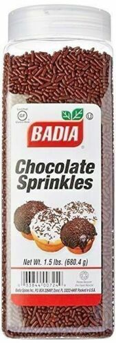 BADIA - Chocolate Sprinkles (2 PACK) 24 oz / 1.50 lbs - Chispas de Chocolate - Picture 3 of 7