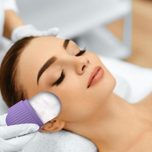 Ice Face Roller Silicone Skin Massager Care Cube Mould Ball n,1 Tray O2X7 - Picture 7 of 25