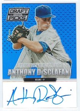2013 Prizm Perennial Draft Picks AUTOGRAPH BLUE RC - Anthony DeSclafani #49/75