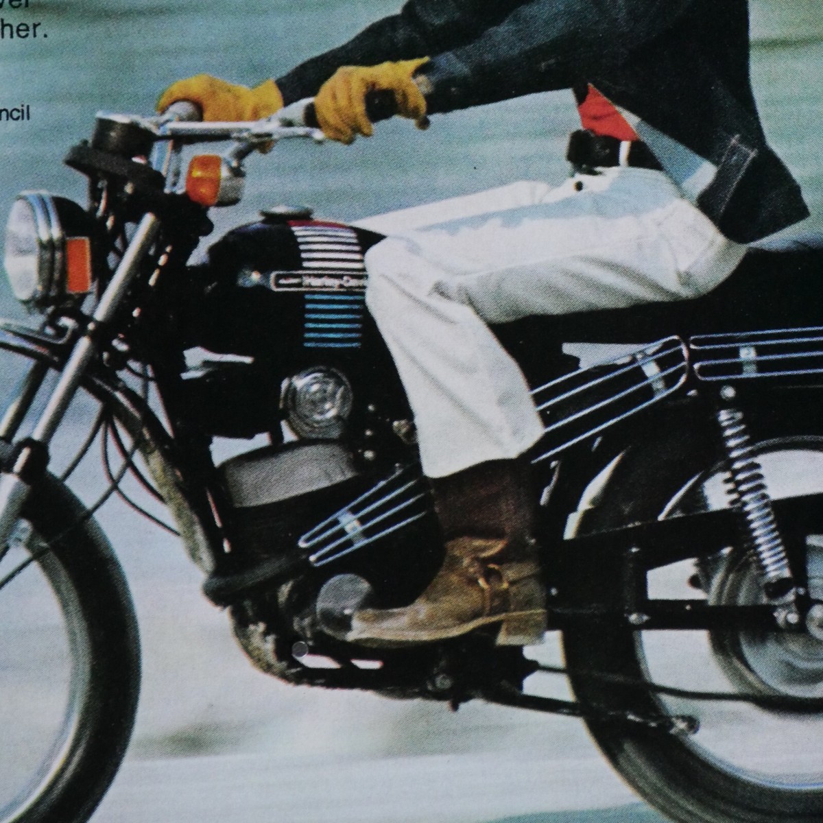 1973 Harley Davidson TX-125 Vintage Original Print Ad 8.5 x