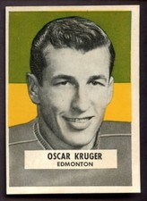 1959 Wheaties CFL Football Oscar Kruger  EDMONTON ESKIMOS