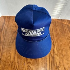 Vintage Successful Farming Blue Rope Snapback Hat Cap