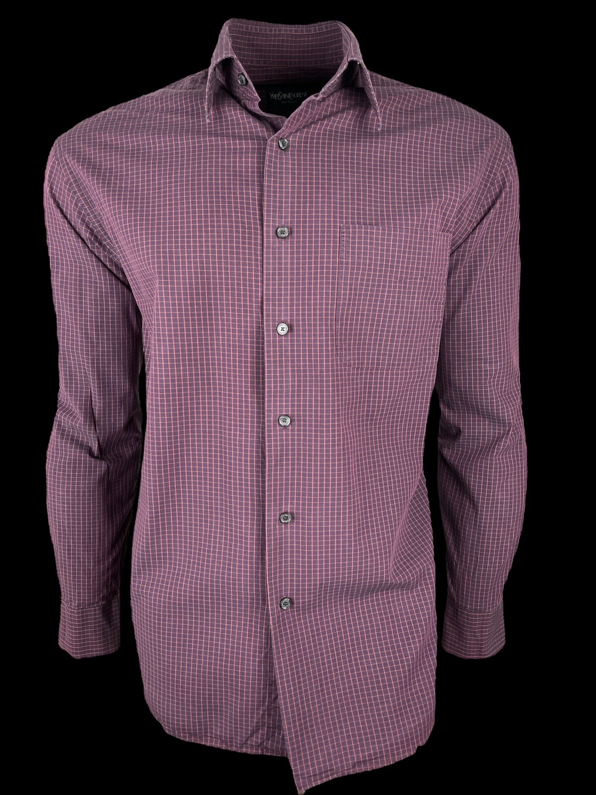 Camicia uomo lusso Yves Saint Laurent vino rosso taglia L