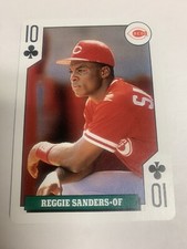 1992 Bicycle Major League Baseball Rookies Reggie Sanders Cincinnati Reds 