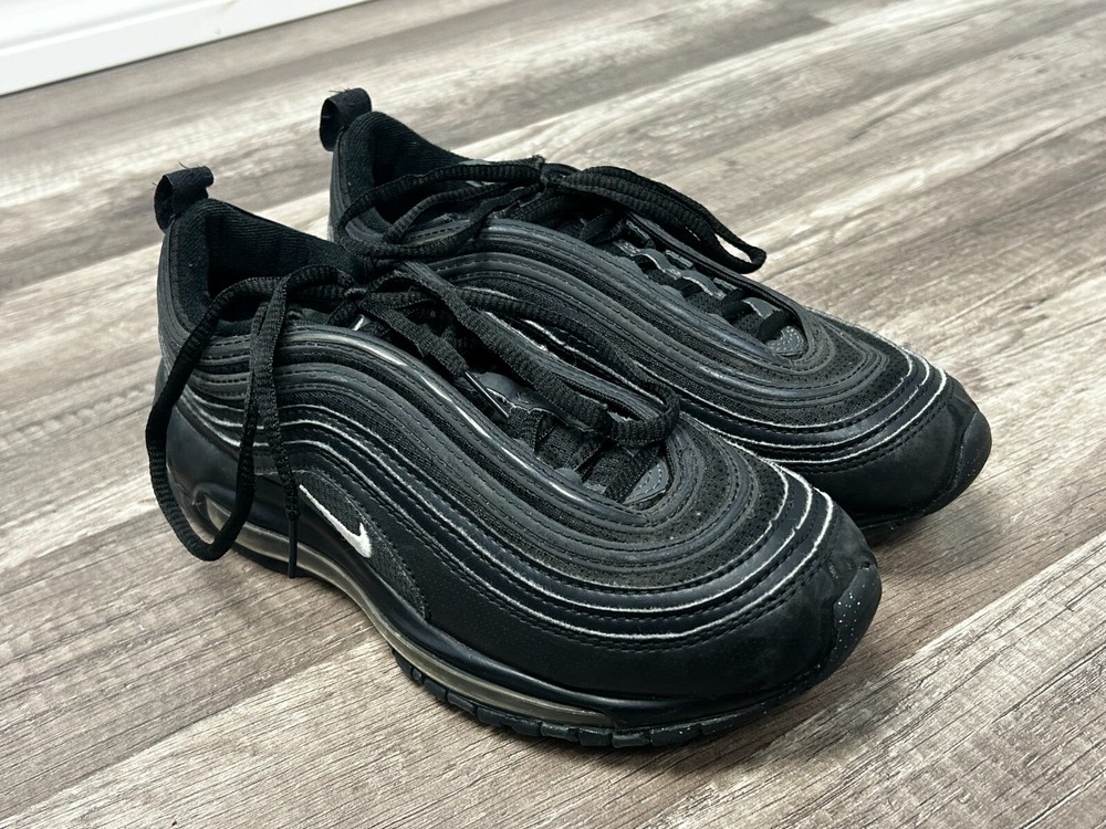 2020 Nike Air Max 97 Terry Cloth Triple Black Running Rare 921826 015 Size 5Y