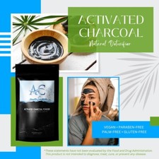 Organic Activated Charcoal Powder Trio  Paraben Free  Palm Free