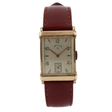 Vintage 21mm Lord Elgin 4615 Rectangular Men's Mechanical Wristwatch 626 14k GF