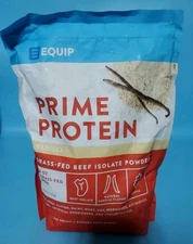 Equip Foods Prime Protein, 1.67Lb Grass-Fed Beef Protein Isolate Vanilla 1/2027