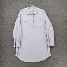 Vineyard Vines Dress Womens 12 Blue Harbor Cover Up Performance Seersucker