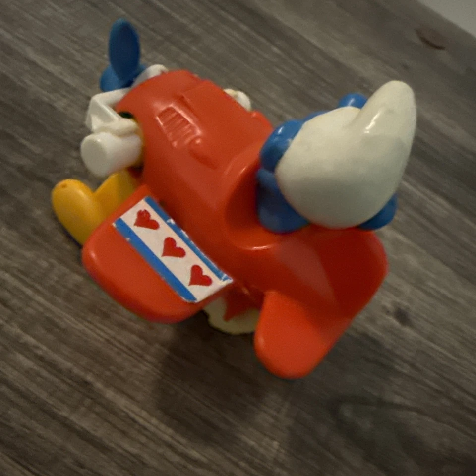 Avión Piloto Pitufo Windup Peyo Galoob 1982 rueda faltante Foto 2 de 4