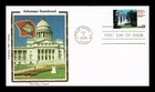 US COVER ARKANSAS STATEHOOD 150TH ANNIVERSARY FDC COLORANO SILK CACHET