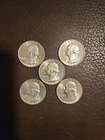 5 Coin Lot – 1964 D Washington Quarters – 90% Silver – Nice Circulated Set