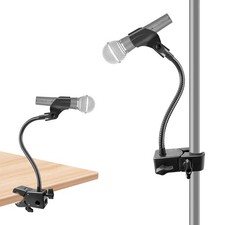 Gooseneck Microphone Stand, Flexible Mic Arm Stand, Desk Mic Stand With Super...