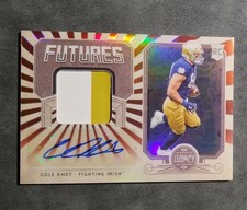 2020 Panini Legacy - Futures Patch Autographs Cole Kmet #FP-CK Ruby 16/100