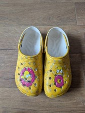 Boys Croc Style Homer Simpson Shoes Size 5 Junior Slip On - See Description