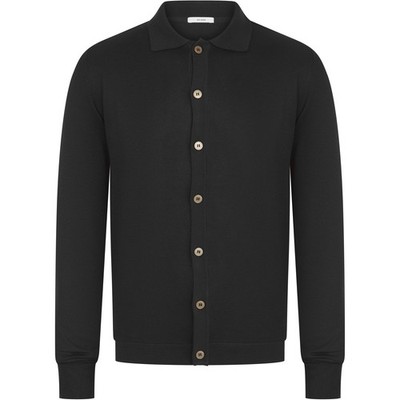 SEINSE COLLARED BUTTON KNIT CARDIGAN