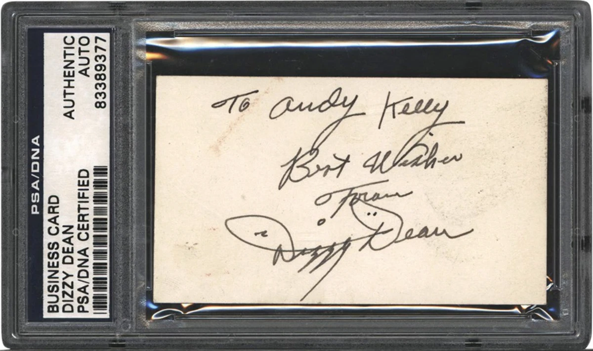 Dizzy Dean Autograph Index Cards products for sale | eBay