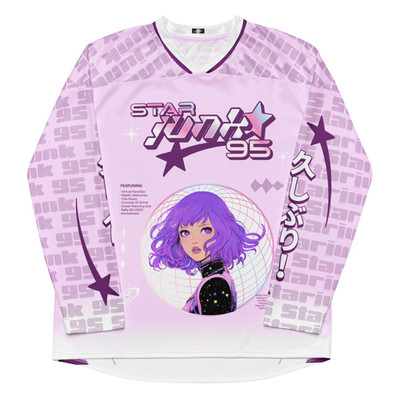 STARJUNK 95 Inspired Rave Jersey   Y2k Cosmic Disco Hockey Shirt