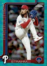 2025 Topps Chrome #178 Matt Strahm Teal Refractors #/299