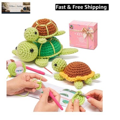 Beginner Crochet Kit with 40% Extra Yarn, Pre-Started Yarn & Video Tutorials ...