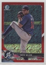 2018 Bowman Chrome Prospects Red Shimmer Refractor 4/5 Bryse Wilson #BCP135 5c9