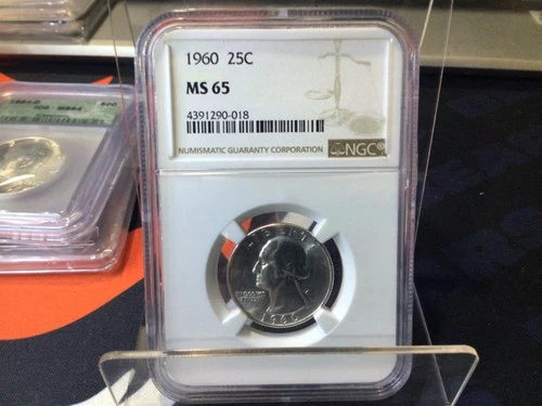 1960 25C Washington Quarter NGC MS 65