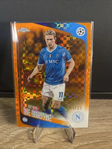 Topps Chrome 2025-26 UEFA Club Comp. Kevin De Bruyne /25 Orange  X-Fractor SSP