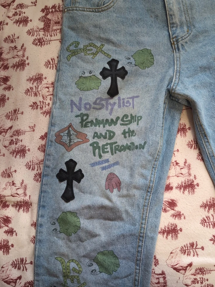 Jeans Levi's Chrome Hearts talla 34, azul claro Foto 2 de 4