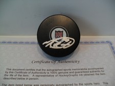 Matthew Robertson Autograph Signed New York Ranger Puck COA 100 Anniversary Puck