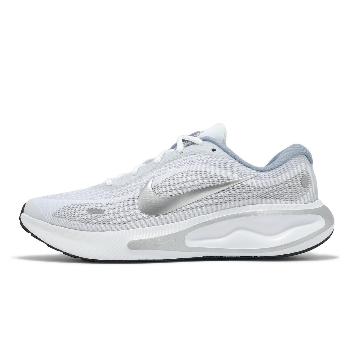 Nike Journey Run White Metallic Silver Black Men Road Running