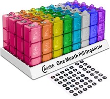 Monthly Pill Organizer 31 Day 3 Times a   One Month Multi-colored