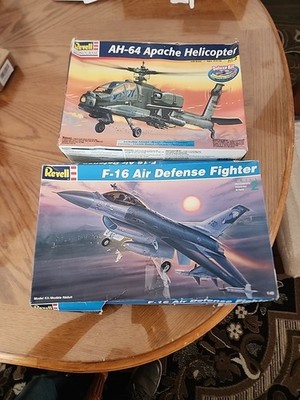 Revell Monogram Airplane F-16 , AH-64 Lot of 2 Unassembled Sealed Parts READ