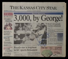 George Brett HOF Signed 1992 The Kansas City Star Royals JSA BA208616