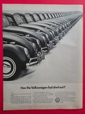 Vintage 1966 Volkswagen; VW print ad from a 1966 LIFE magazine; !