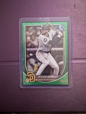 Topps 2025 Bowman Chrome Jackson Merrill #38 Padres Green Parallel /99