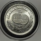 1974 Alaska Silver Coin Vintage Scarce Collect 1 Troy Oz .999 Fine Silver Round