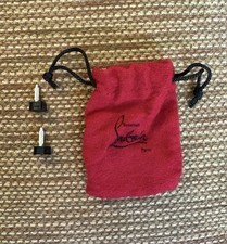 .375 L x .375 W Authentic Louboutin Heal Replacements x2 w/ Dust Bag