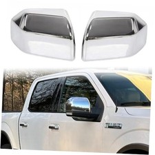 Chrome Plated Full Mirror Covers Compatible with 2015-2020 Ford F150 Pickup 2