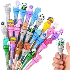 24 Pcs Fidget Pens Fun Cute Kawaii Pens，Stress Relief Rotating Pen for School...