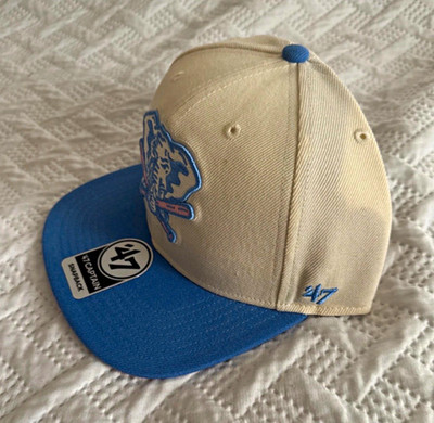 '47 Snapback Hat Beige/Blue Adjustable One Size Unisex Adults